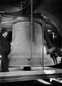 Klok in de toren van Big Ben, Palace of Westminster, Londen, ca. 1905