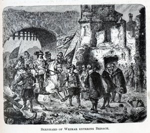 Bernhard van Weimar betreedt Breisach, 1882 door Unbekannt