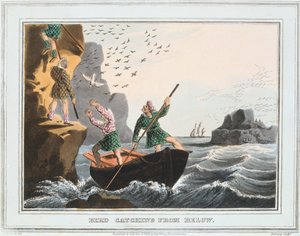 Vogelvangst van Onderaf, Shetlandeilanden, 1813 door Unbekannt