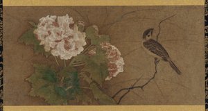 Vogel en bloemen, Muromachi-periode, 15e-16e eeuw door Unbekannt