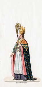 Bisschop van Lincoln, kostuumontwerp voor Shakespeares toneelstuk, Henry VIII, 19e eeuw door Unbekannt