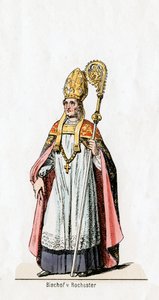 Bisschop van Rochester, kostuumontwerp voor Shakespeares toneelstuk, Henry VIII, 19e eeuw door Unbekannt