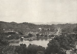 Uitzicht op het meer van Kandy vanaf Greory-Road naar NNW, 1926
