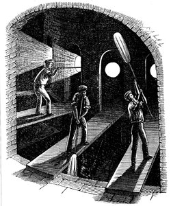 Blazen van cilinder- of plaatglas, c1860