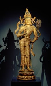 Bodhisattva Maitreya / Beeldhouwwerk, 11e/12e eeuw door Unbekannt