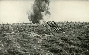 Bombarderen van de Duitse Loopgraven, 1919 door Unbekannt