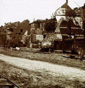 Gebombardeerde gebouwen, Nieuwpoort, Vlaanderen, België door Unbekannt