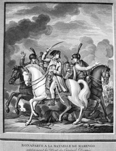 Bonaparte bij de Slag bij Marengo, 14 juni 1800 door Unbekannt