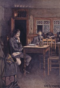 Bonaparte in 1792 als bezoeker van een zes-sous restaurant in Parijs, 1896 door Unbekannt