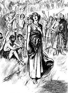 Boudicca Boadicea, 1e eeuwse Britse koningin van de Iceni, verzamelt haar troepen, ca. 1900 door Unbekannt