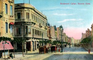 Boulevard Callao, Buenos Aires, Argentinië, laat 19e of begin 20e eeuw door Unbekannt