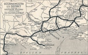 Bournemouth en District, met verbindingen van de Southern Railway, 1929