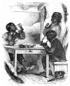 Schoorsteenvegersjongens die hun avondmaaltijd eten, 1861