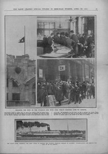 Het Nieuws van het Verlies van de Titanic Brengen, en RMS Virginian, 20 april 1912