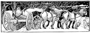 Het Yule-blok thuisbrengen, 1883 door Unbekannt