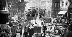 Britse Expeditionaire Macht in Rouen, Frankrijk, Eerste Wereldoorlog, 1914 door Unbekannt