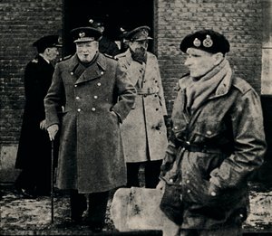 Britse Premier Bezoekt Het Westelijk Front, 1944, 1945