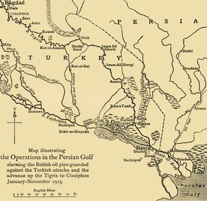 Britse oliepijpleiding in het Midden-Oosten, Eerste Wereldoorlog, 1915, ca. 1920 door Unbekannt