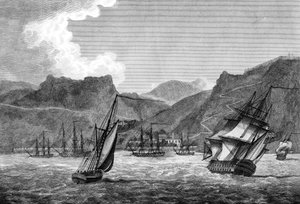 Britse schepen voor St. Helena, 1817 door Unbekannt