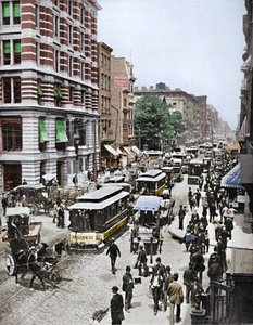Broadway, New York, 19e eeuw door Unbekannt