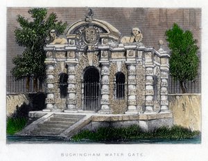 Buckingham Water Gate, de Strand, Londen, c1850