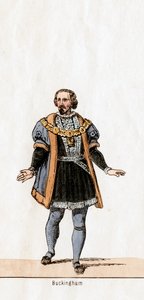 Buckingham, Kostuumontwerp voor Shakespeares Toneelstuk, Henry VIII door Unbekannt