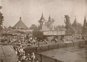 Boeddhistische crematie scène - Een Phoongyi-byan, 1900 door Unbekannt