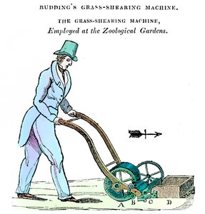 Buddings Gras-snijmachine, ca. 1832
