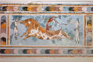 Stierspring fresco uit Knossos