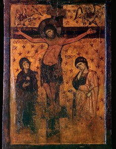 Byzantijns icoon van de Kruisiging