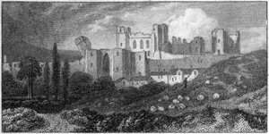 Caerphilly Kasteel, Wales, 19e eeuw