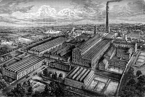 Camperdown linnenfabriek, Dundee, ca. 1880