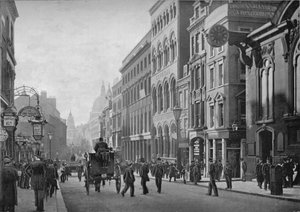 Cannon Street, kijkend naar het westen, City of London, c1910 1911 door Unbekannt