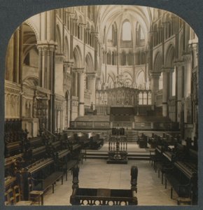 Canterbury Cathedral - Binnenaanzicht, Canterbury, Engeland, ca. 1910 door Unbekannt