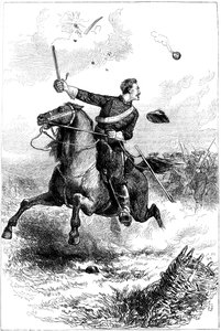 Kapitein Northrop leidt de aanval bij Knoxville, Tennessee, Amerikaanse Burgeroorlog, 1863 ca. 1880 door Unbekannt