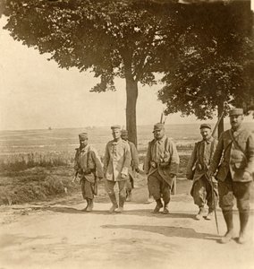 Gevangen Duitse scherpschutter, Champagne, Noord-Frankrijk