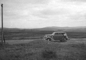 Auto op Bodmin Moor, Cornwall