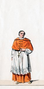 Kardinaal Wolsey, kostuumontwerp voor Shakespeares toneelstuk, Henry VIII