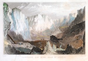 Carglaze tinmijn, nabij St Austell, Cornwall, Engeland, ca. 1825, 1837 door Unbekannt