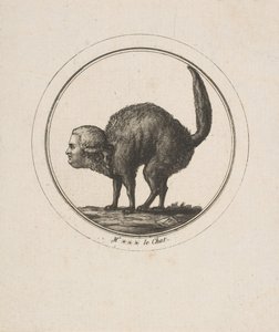 Karikatuur die de graaf van Provence als een kat toont