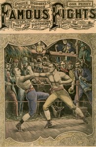 Carney sloeg met al zijn kracht op zijn kaak, 1880s laat 19e of begin 20e eeuw