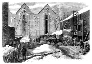 Het ijs vervoeren, 1861