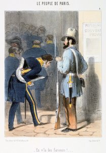 Cartoon met betrekking tot de Parijse Commune, 1870s