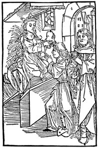 Cassandra, legendarische Trojaanse prinses en profetes, geeft een voorspelling