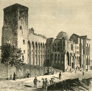 Kasteel van de Pausen, Avignon, 1890 door Unbekannt