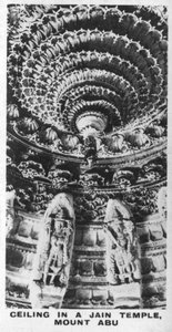 Plafond in een Jain tempel, Mount Abu, Rajasthan, India, ca. 1925 door Unbekannt