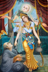 Chaityana Mahaprahbu, een 15e-eeuwse Vaishnava heilige en sociale hervormer, Vrindavan, India door Unbekannt