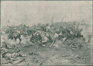 Aanval van de Twaalfde Huzaren bij de Slag bij Marengo, 1800, 1896 door Unbekannt