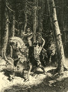Karel VI in het bos van Le Mans, 1392, 1890