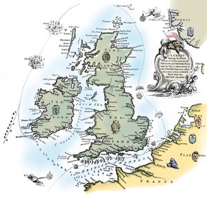 Kaart van de koers van de Spaanse Armada, 1588 1893 door Unbekannt